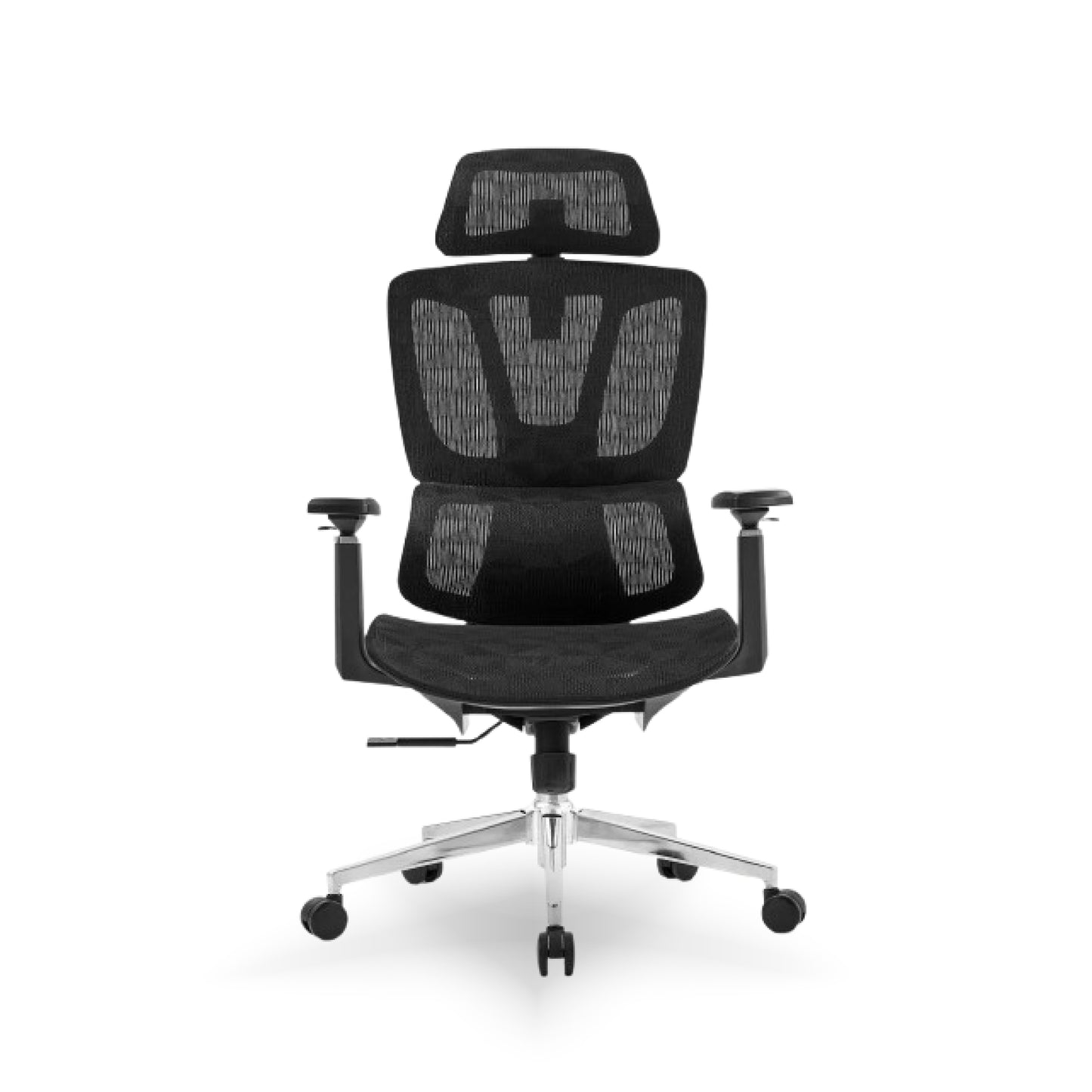 121 H/B Benz Ergonomic Mesh Office Chair – High Back with Adjustable Lumbar, Headrest & Armrests | Breathable Mesh Back, Chrome Base & Smooth Tilt Lock | Ideal for Long Working Hours