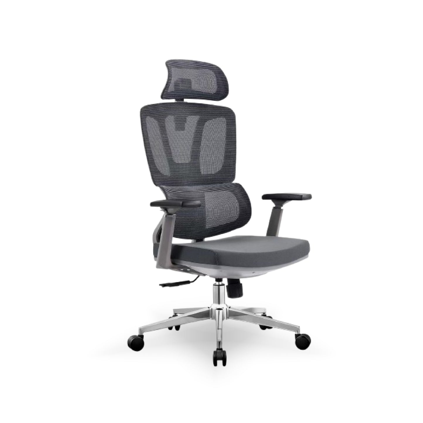 121 H/B Benz Ergonomic Mesh Office Chair – High Back with Adjustable Lumbar, Headrest & Armrests | Breathable Mesh Back, Chrome Base & Smooth Tilt Lock | Ideal for Long Working Hours
