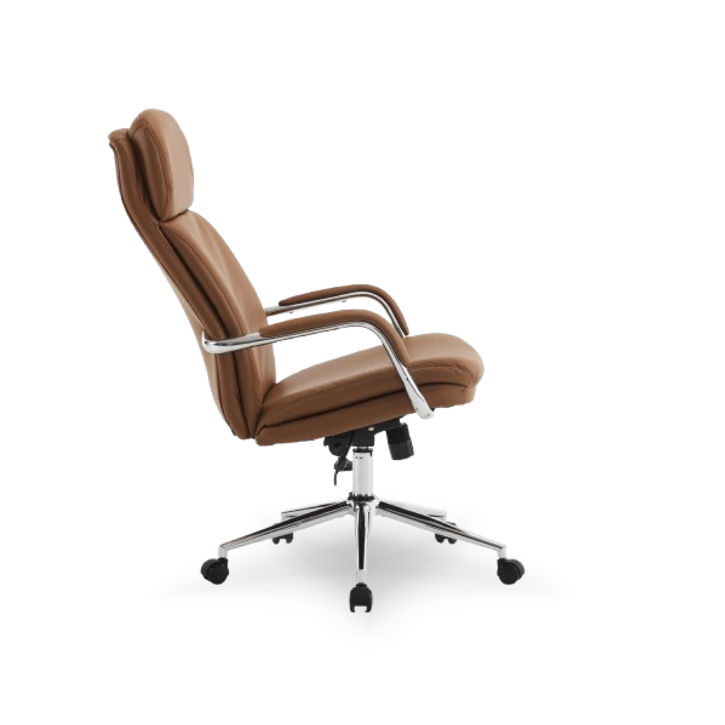Bella Executive Office Chair – High Back Leather Chair with Padded Armrests & Chrome Base | Comfortable Swivel Chair for Office & Work-from-Home