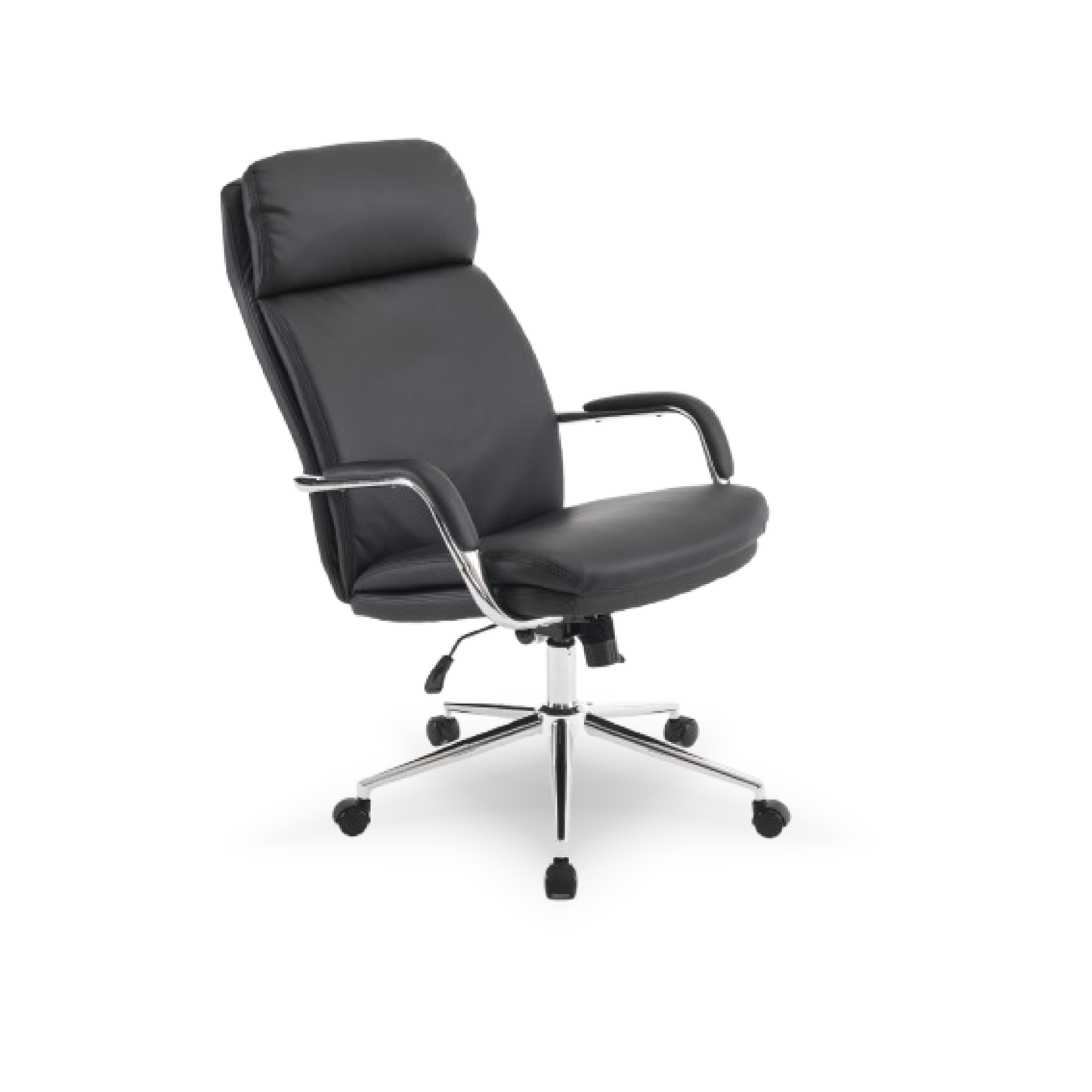 Bella Executive Office Chair – High Back Leather Chair with Padded Armrests & Chrome Base | Comfortable Swivel Chair for Office & Work-from-Home