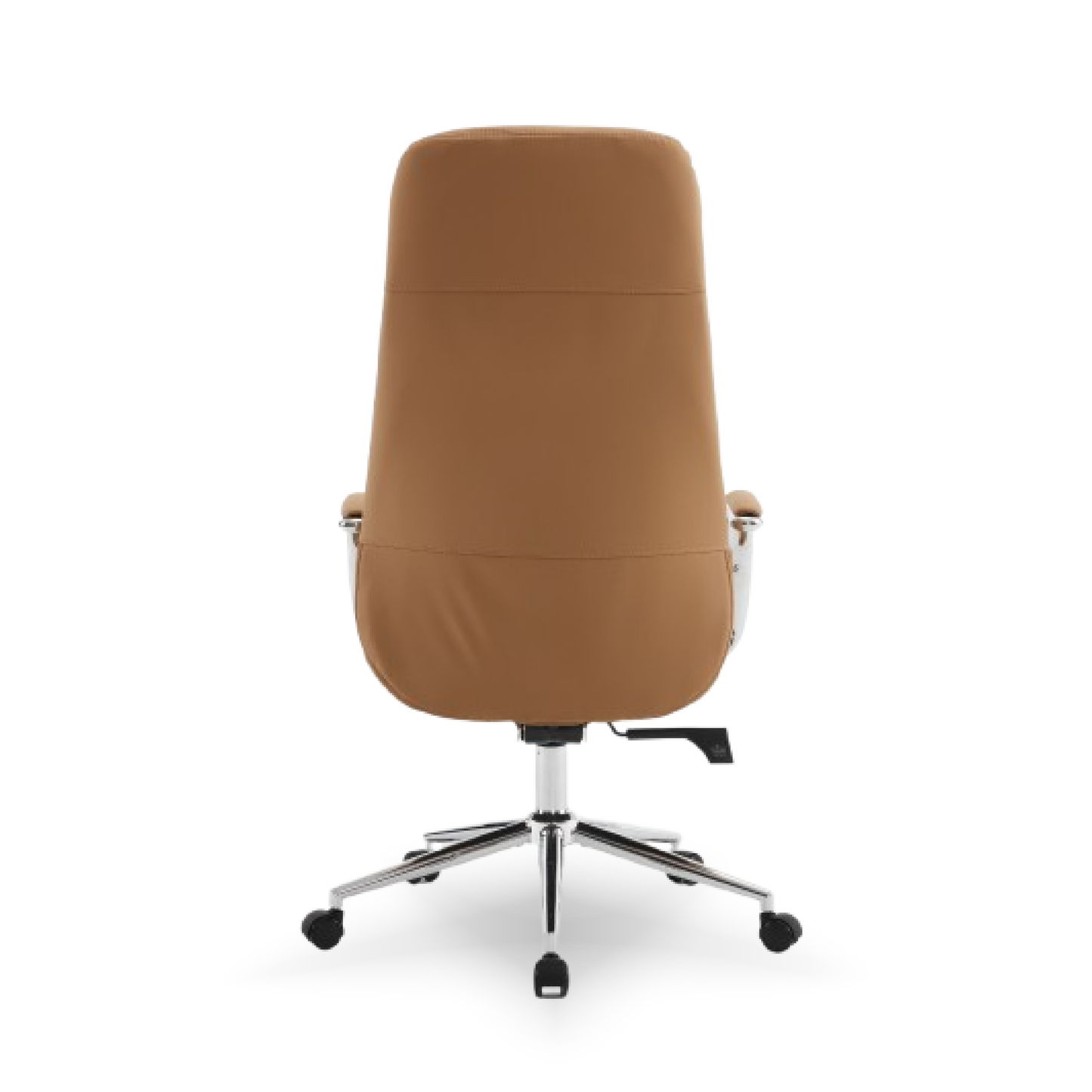 Discovery Premium Boss Chair | Minimal Scandinavian Design | Ergonomic Faux Leather Executive Office Chair with Cushioned Seat | Chrome Finish | High Back