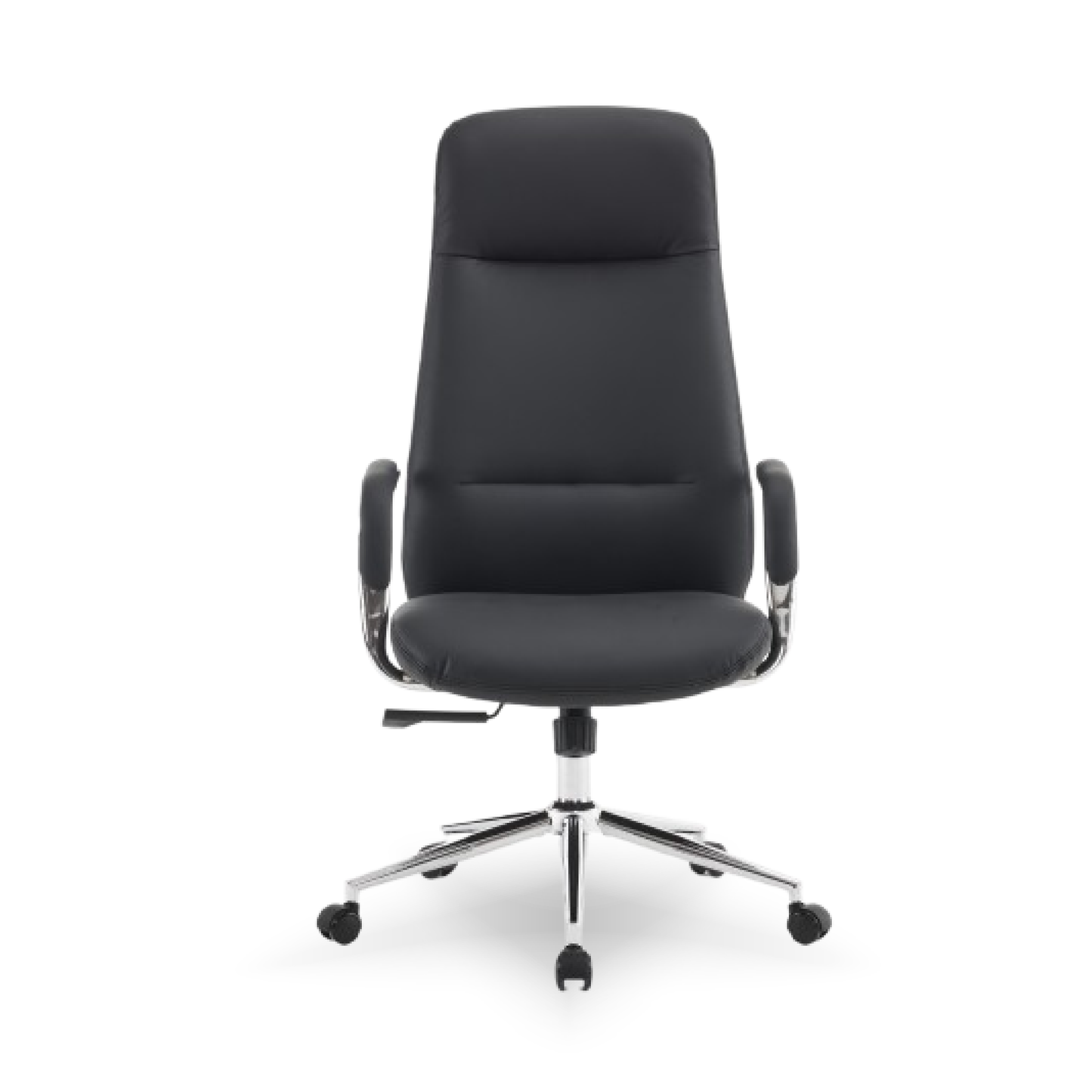Discovery Premium Boss Chair | Minimal Scandinavian Design | Ergonomic Faux Leather Executive Office Chair with Cushioned Seat | Chrome Finish | High Back