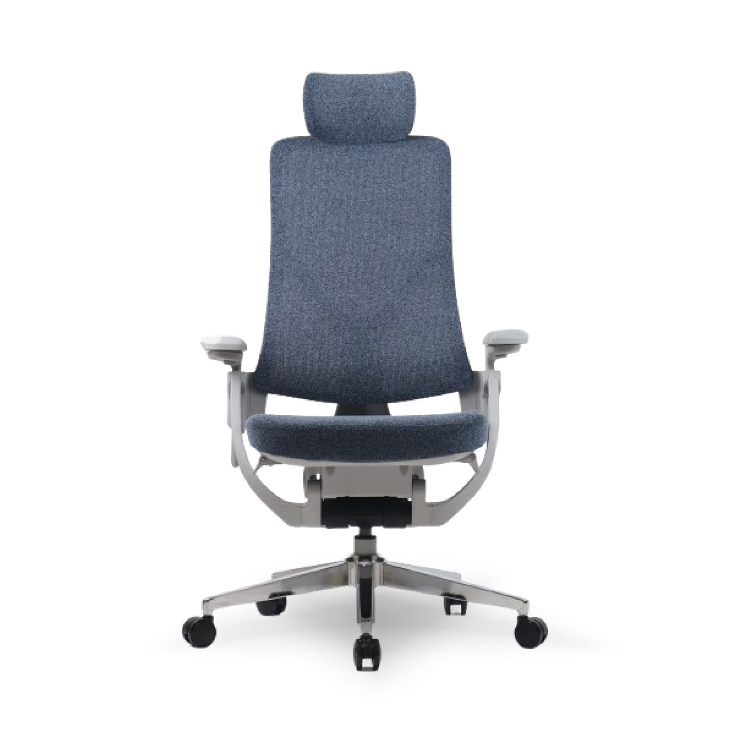 Gravity Ergonomic Executive Chair – High Back Office Chair with Cushioned Support, Adjustable Armrests, Headrest & Seat Tilt | Premium Fabric Finish with Aluminum Base