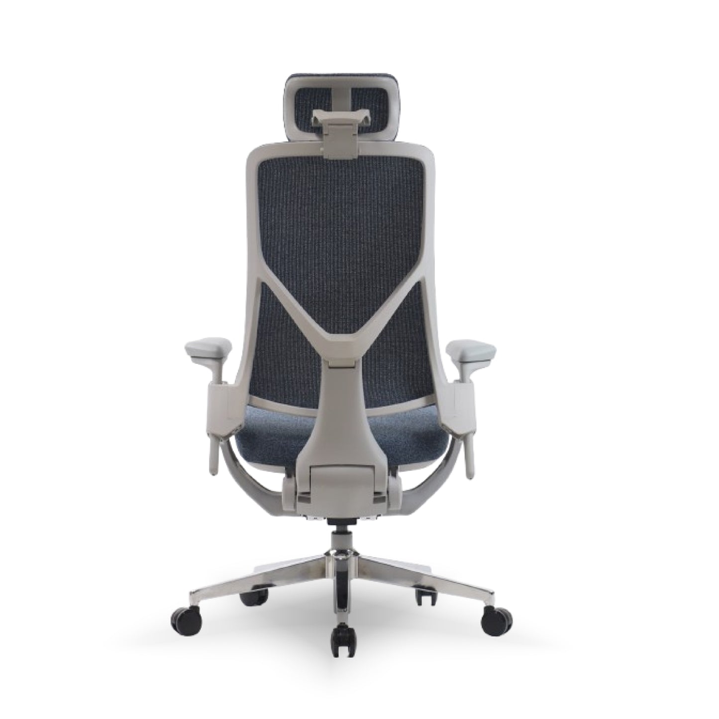 Gravity Ergonomic Executive Chair – High Back Office Chair with Cushioned Support, Adjustable Armrests, Headrest & Seat Tilt | Premium Fabric Finish with Aluminum Base