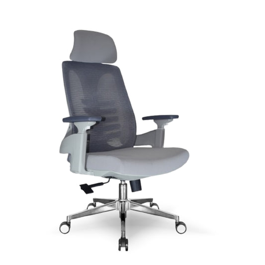 Spine H/B Executive Ergonomic Chair – High Back Mesh Design with Headrest, Adjustable Arms & Chrome Base | Premium Office Comfort